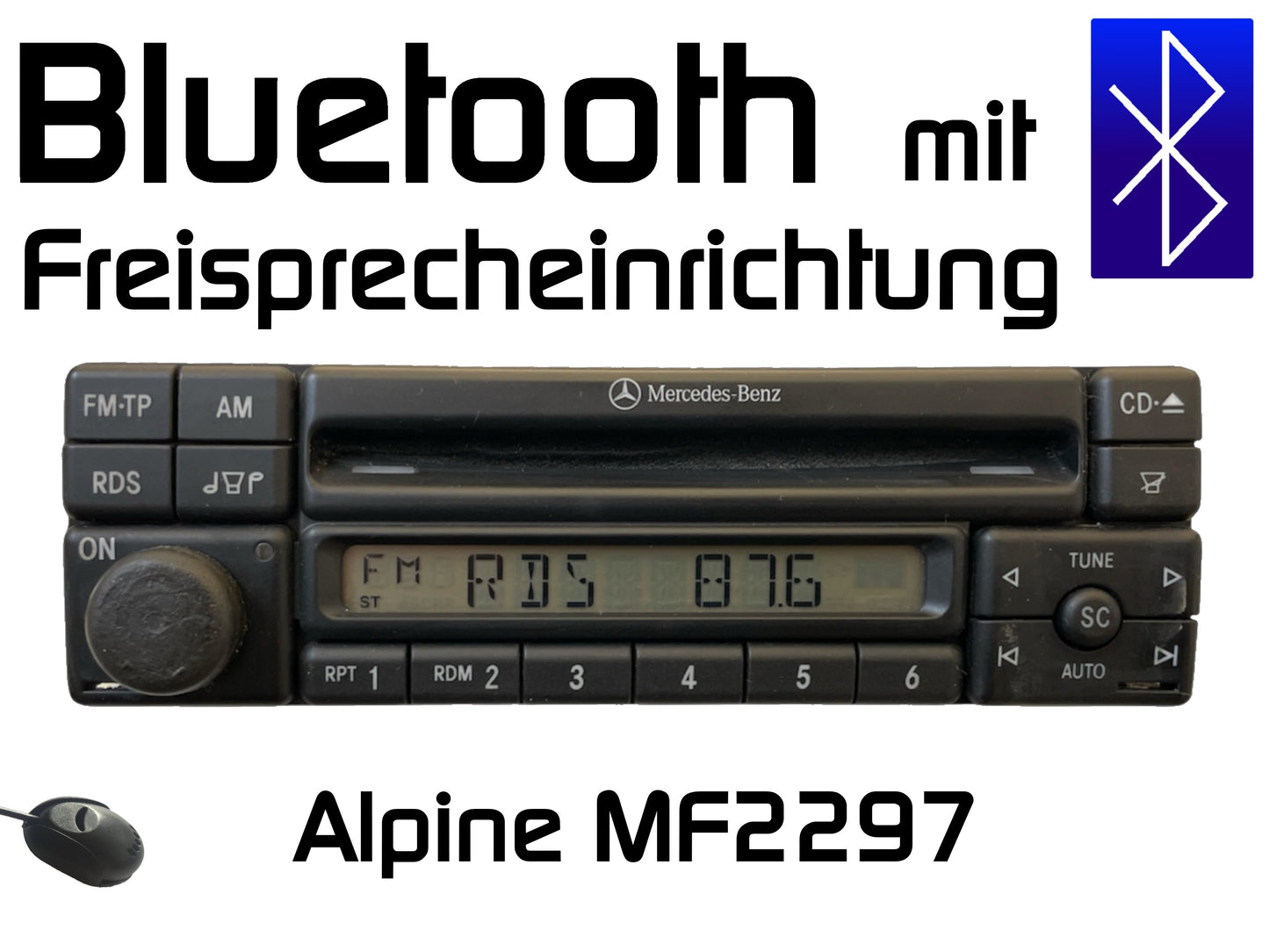 Autoradio Alpine MF2297 Bluetooth mit Freisprechfunktion Nachrüstung