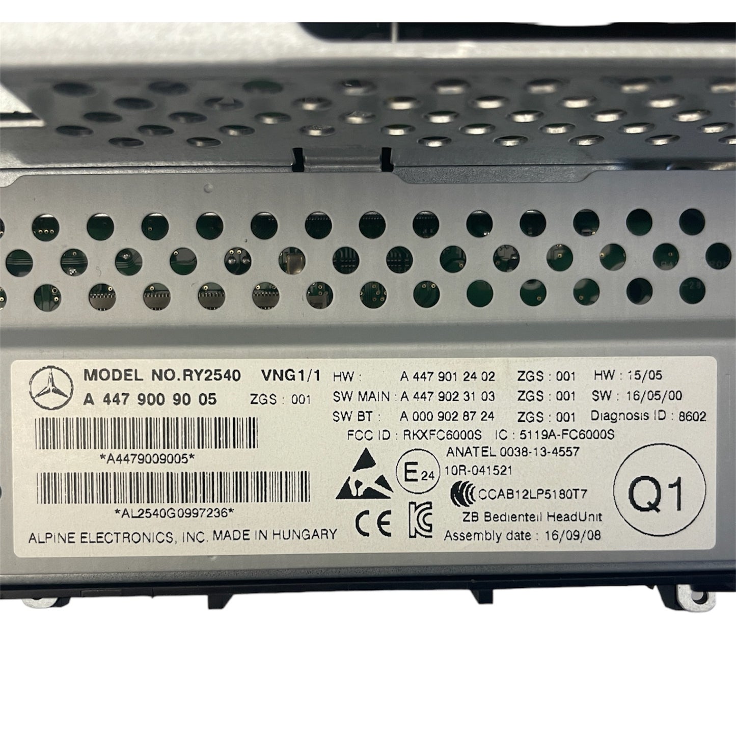 Mercedes Benz Autoradio / Navigation RY2540 A4479009005
