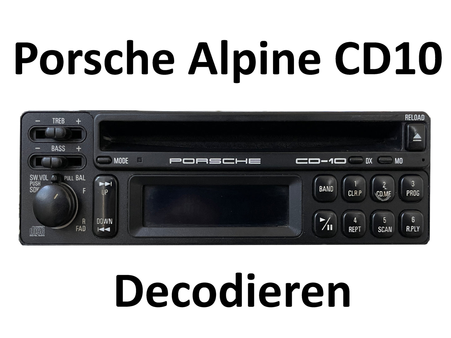 Autoradio Alpine Porsche CD 10 decodieren | entsperren | freischalten