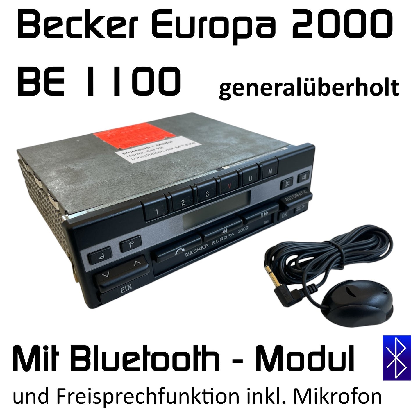 Becker Europa 2000 BE1100 nach professionellen Überholung mit Bluetooth-Modul