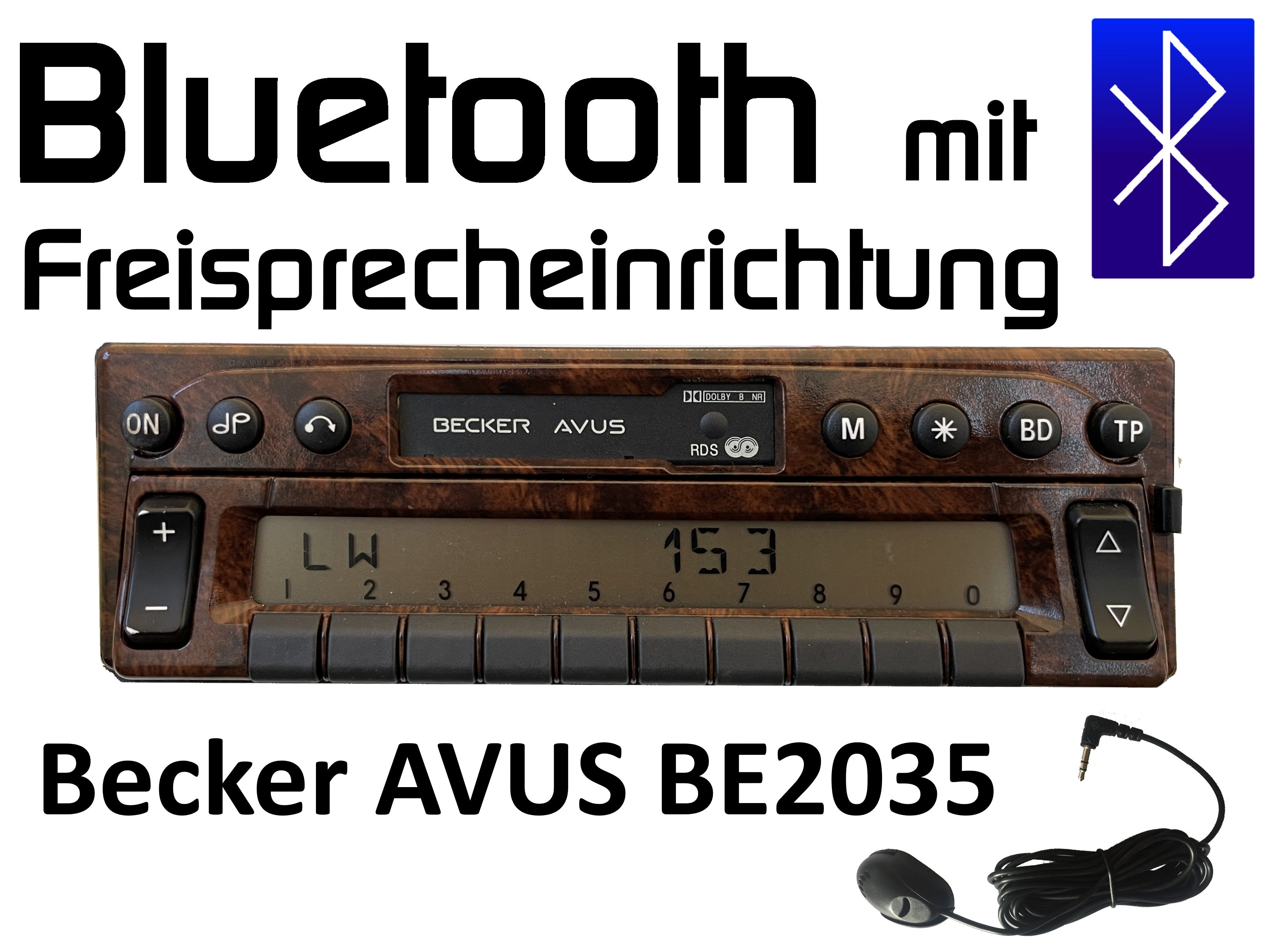 Autoradio Becker AVUS BE 2035 Bluetooth mit Freisprechfunktion nachrüs ...