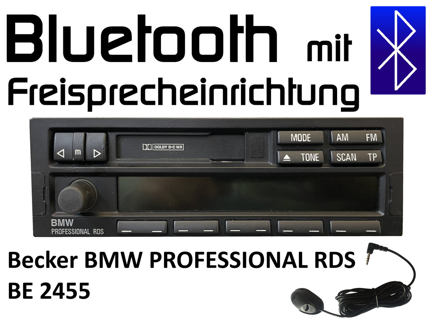 Autoradio Becker BMW PROFESSIONAL RDS BE2455 Bluetooth mit Freisprechfunktion nachrüsten