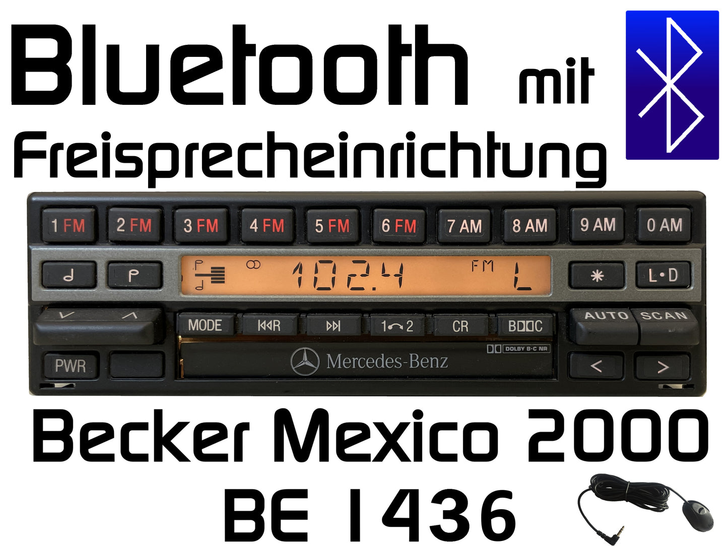 Autoradio Becker BE1436 Bluetooth mit Freisprechfunktion nachrüsten