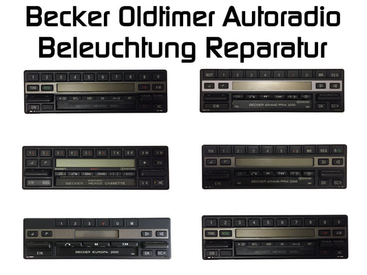 Autoradio Becker Beleuchtung - Reparatur / Erneuern